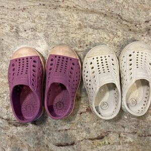 2 pairs of native shoes for toddler baby Sz 4c
